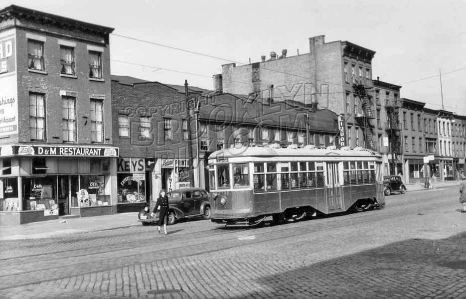 South side Atlantic Avenue, west from Nevins Street to Bond Street, 1948 Old Vintage Photos and Images