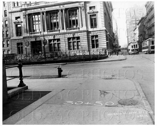 South sidewalk 59th St looking West from Subway Manhattan NYC 1914 Old Vintage Photos and Images