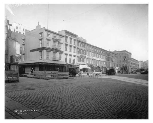 Southeast Corner of 4th Avenue & 27th Street Gramercy Park, Manhattan, NY 1900 Old Vintage Photos and Images