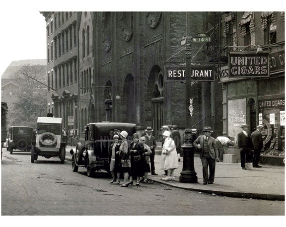 Southwest corner of 7th Ave & W. 14th Street - 1928 Old Vintage Photos and Images