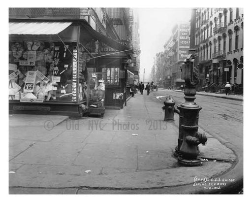 Spring Street & Broadway  1912 - Soho Downtown Manhattan NYC A Old Vintage Photos and Images