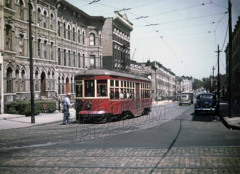 St. John's Place trolley, 1947 Old Vintage Photos and Images