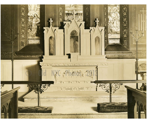 St. Johns P.E. church Altar (interior)  - Jesrsey City Old Vintage Photos and Images