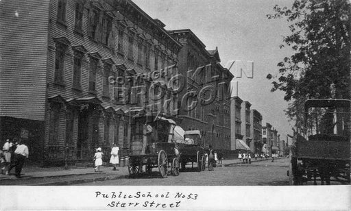 Starr Street looking north from Central Avenue to Wilson Avenue showing P.S.53, 1906 Old Vintage Photos and Images