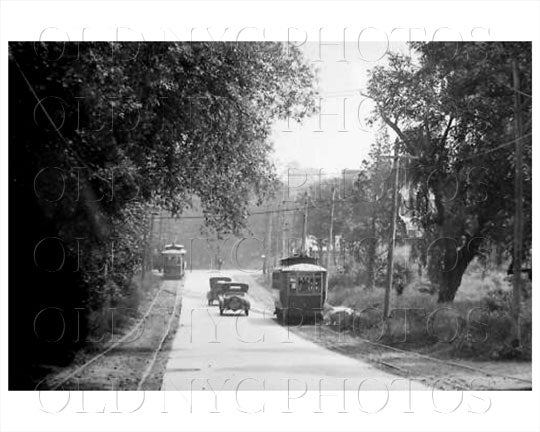 Staten Island Midland Trolley on Clove Road & Richmond Turnpike Victory Blvd 1923 Old Vintage Photos and Images