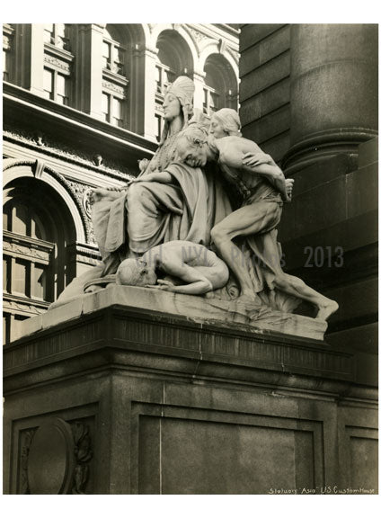 Statuary "Asia" U.S. Custom House NYC Old Vintage Photos and Images