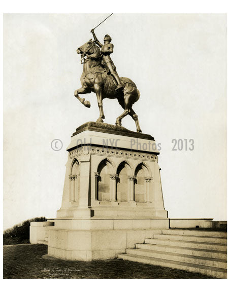 Statue of Joan of Arc - Riverside Drive NYC  1917 Old Vintage Photos and Images