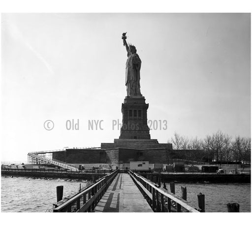 Statue of Liberty - left side view looking southwest 1984 Old Vintage Photos and Images