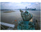 Statue of Liberty - view of flame & torch platform looking east with lower Manhattan in the background Old Vintage Photos and Images