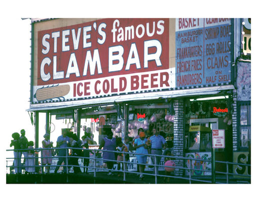 Steve's Famous clam bar at C.I. 1970s Old Vintage Photos and Images