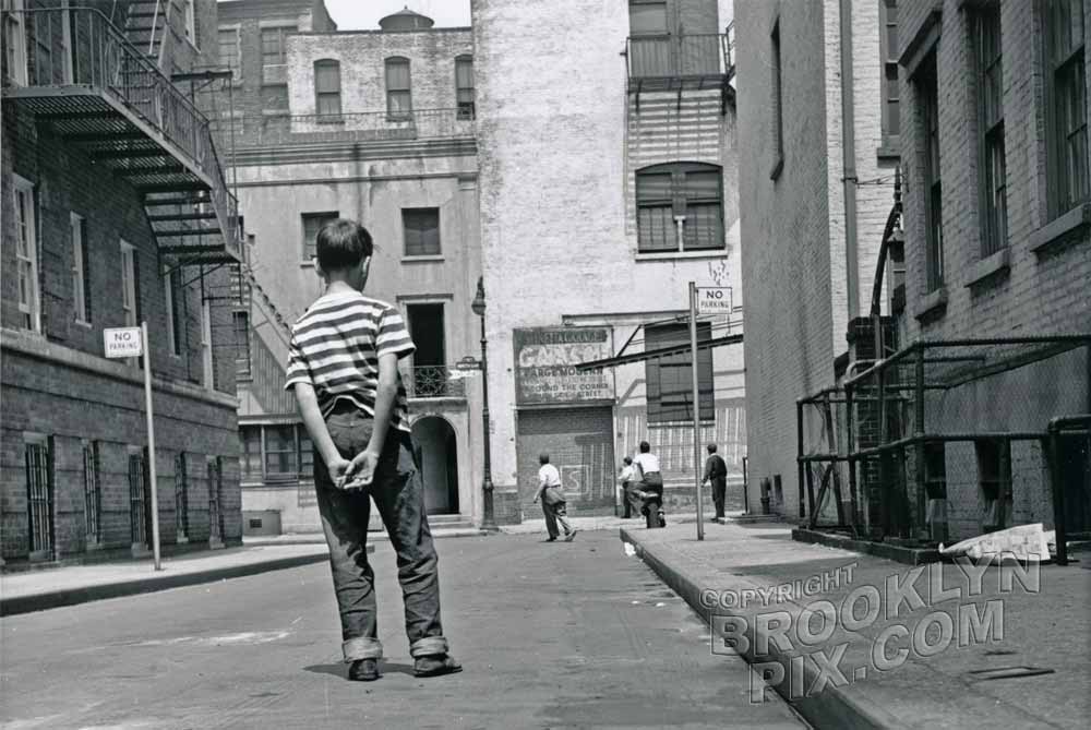 Stickball in Minetta Street, Greenwich Village, 1955 Old Vintage Photos and Images