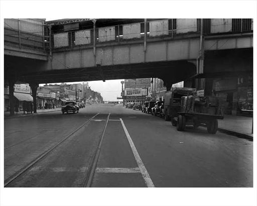Stillwell Avenue South from Mermaid -  1943 Coney Island Brooklyn NY Old Vintage Photos and Images