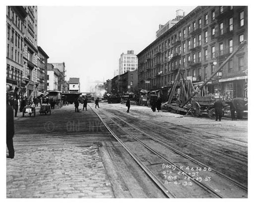 Street Scene - 7th Avenue between 28th & 29th Streets November 4th 1915 Chelsea, Manhattan Old Vintage Photos and Images