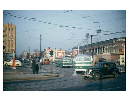 Street Scene with Ebbets Field - Flatbush Brooklyn NY Old Vintage Photos and Images