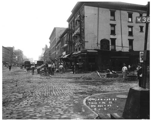 Street scenes on 7th Avenue & West 26th Street Chelsea NYC  August 1916 Old Vintage Photos and Images