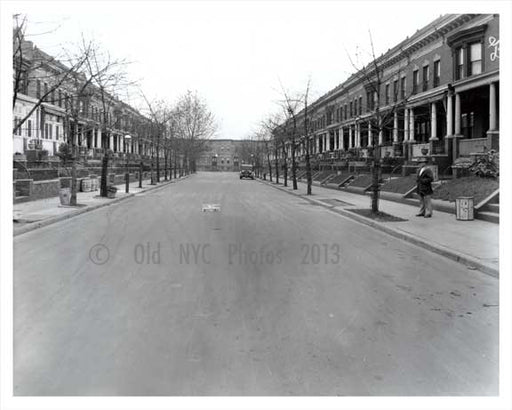 Street view of a quiet Windsor Terrace Brooklyn NY Old Vintage Photos and Images