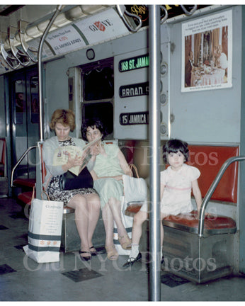 Subway scene with Colombian family 1966 Old Vintage Photos and Images