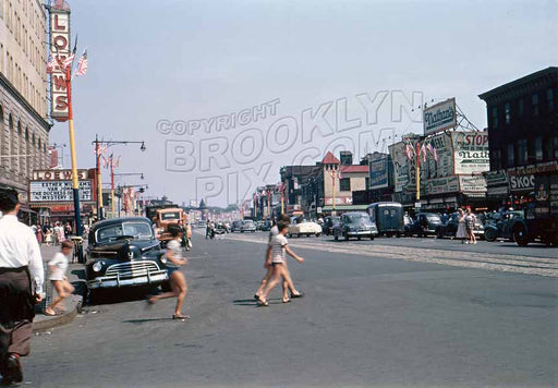 Surf Avenue, east to Stillwell Avenue, 1956 Old Vintage Photos and Images