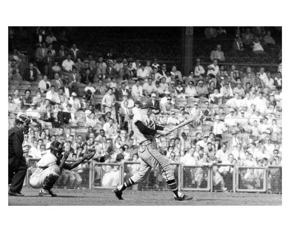 The Atlanta Braves at bat at Ebbets Field - Brooklyn NY 1957 — Old NYC  Photos