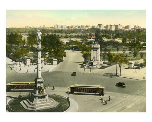 The Circle - Columbus & Maine Monument - New York, NY Old Vintage Photos and Images