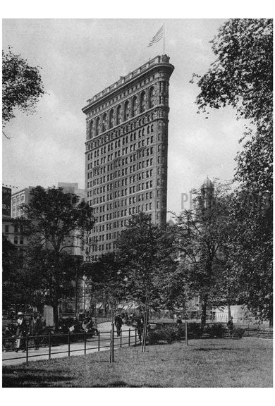 The Flatiron building from Madison Square Old Vintage Photos and Images