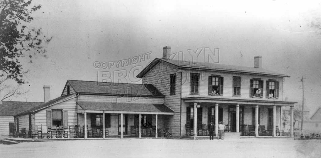 The original Tappen's Hotel, Emmons Avenue at East 27th Street, built 1845, burned 1950, 1906 photo Old Vintage Photos and Images