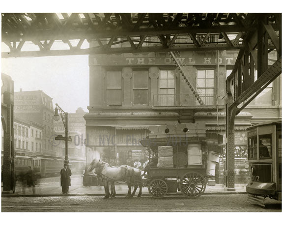 "The Owl Hotel" Bowery - east side - at Grand Street 1916 Old Vintage Photos and Images