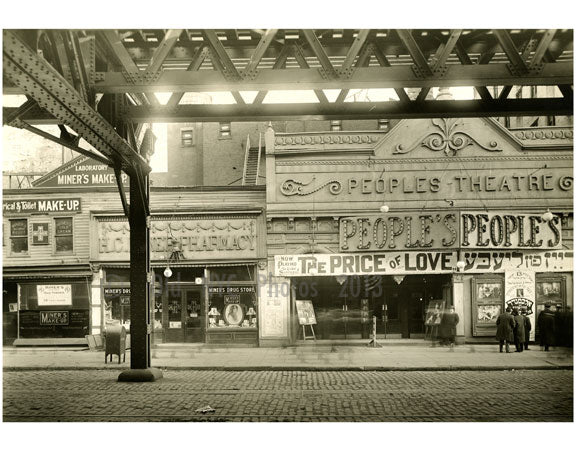 "The People Theater" between Rivington & Delancey 1916 Old Vintage Photos and Images
