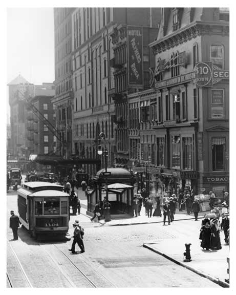The scene outside of Grand Central Station - Madison & 42nd Street - Midtown Manhattan 1911 Old Vintage Photos and Images