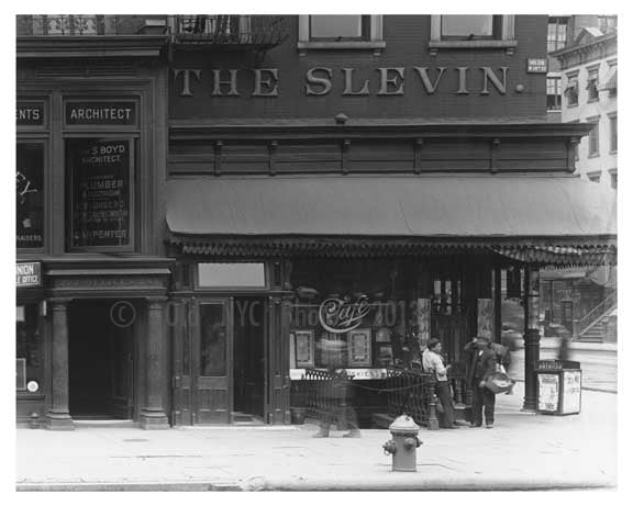 The Slevin Cafe on 22nd Street & 7th Avenue - Chelsea - Manhattan  1914 Old Vintage Photos and Images