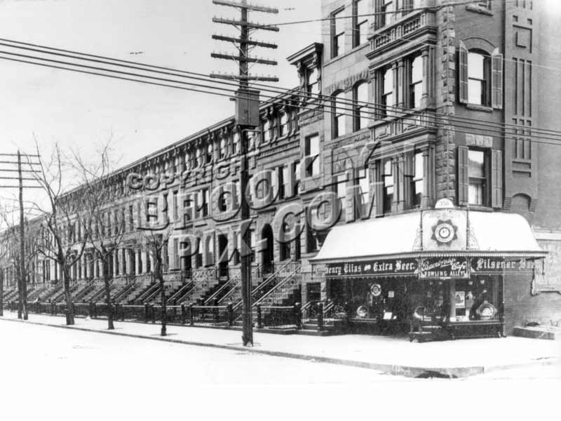 The tavern and bowling alley at 358 Bainbridge Street prior to Prohibition, c.1910