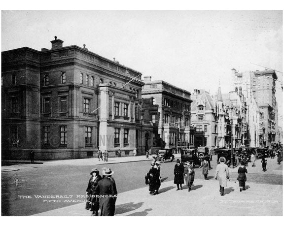 The Vanderbilt Residence - 5th Avenue Old Vintage Photos and Images