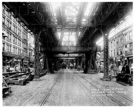 Third Ave View North from 105th St Manhattan NYC 1915 Old Vintage Photos and Images