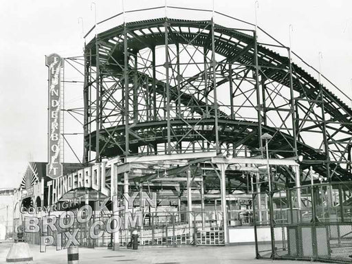 Thunderbolt Roller Coaster, 1960s Old Vintage Photos and Images