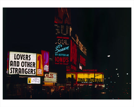Times Square 1970 Night Scene Old Vintage Photos and Images