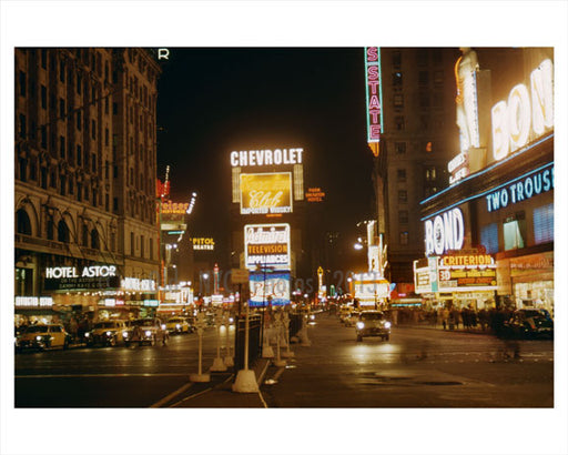 Times Square at night Old Vintage Photos and Images