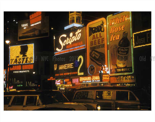 Times Square at night 2 Old Vintage Photos and Images