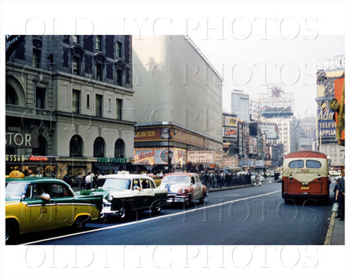 Times Square Cabs 1956 Old Vintage Photos and Images