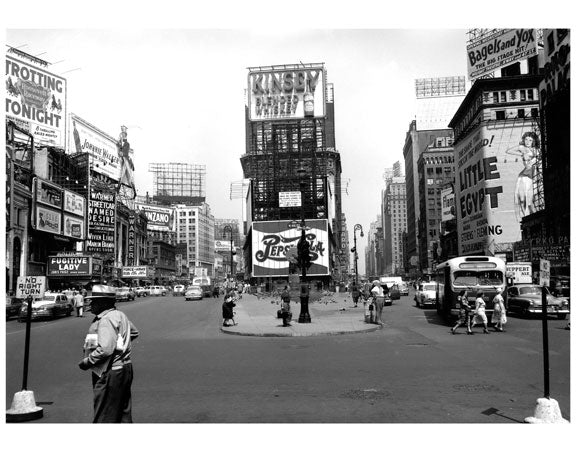 Times Square - with Kinsey Whisket & Pepsi Billboards Old Vintage Photos and Images