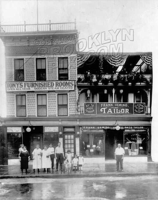 Tony's Hotel and Frank Gemino's Tailor Shop, 2912-14 West 15th Street, 1925 Old Vintage Photos and Images