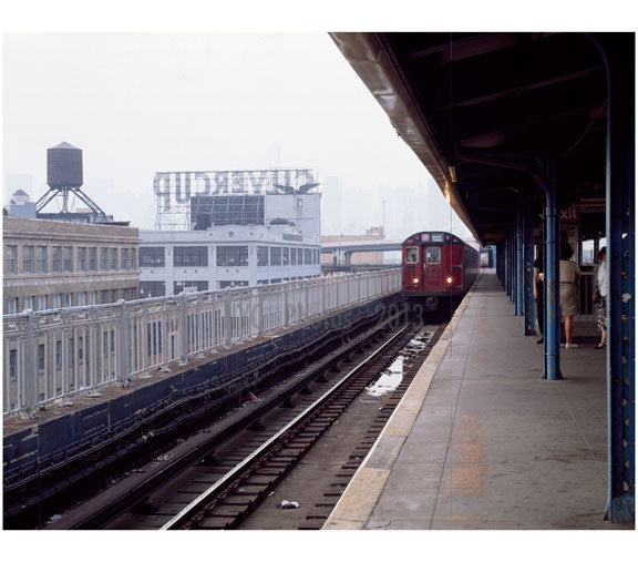 train arrival at unknown station in Brooklyn Old Vintage Photos and Images