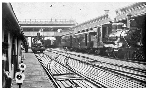 Trains entering the Station Old Vintage Photos and Images