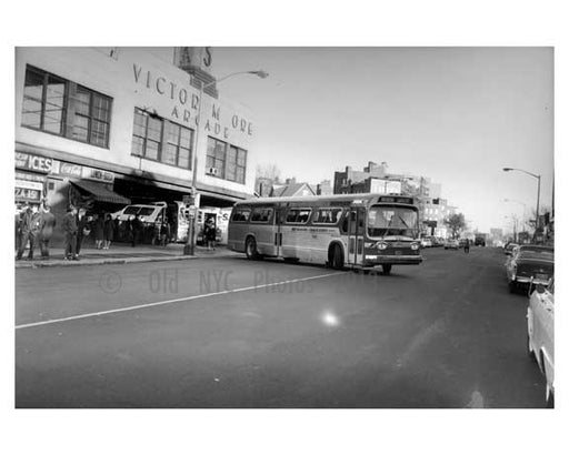 Triboro Coach  at Victor Moore Arcade - Broadway 1964 - East Elmhurst -  Queens NY Old Vintage Photos and Images