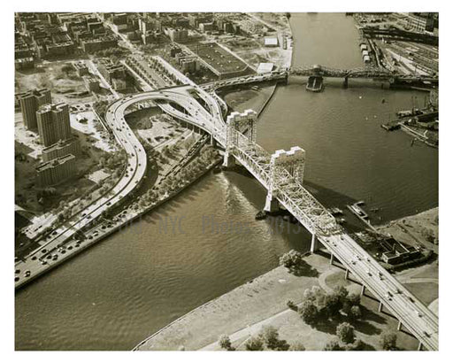 Triborough  Bridge at East River Drive Brooklyn, NY Old Vintage Photos and Images