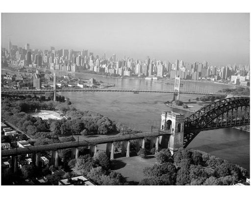 Triborough Bridge in background, Hell's Gate Bridge in Foreground Old Vintage Photos and Images