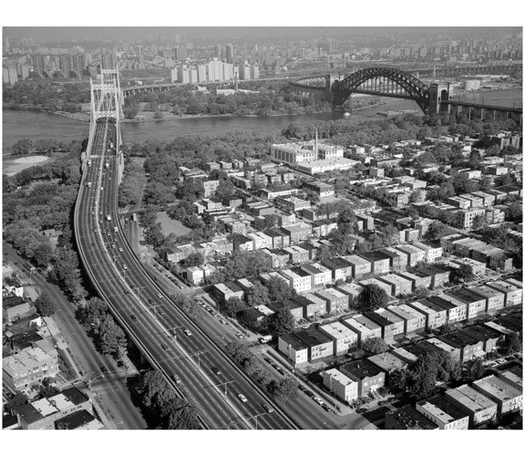 Triborough Suspension Bridge, Queens approach Old Vintage Photos and Images