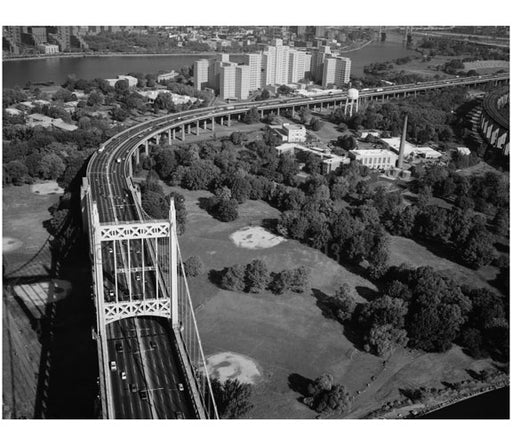 Triborough Suspension Bridge - Randall's Island tower Old Vintage Photos and Images