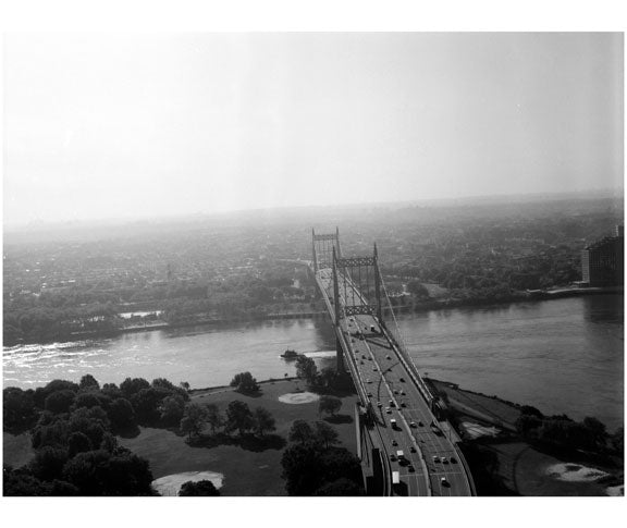 Triborough Suspension Bridge, span from Randall's Island to Astoria, Queens Old Vintage Photos and Images