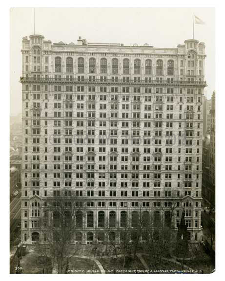 Trinity Buildings  - the original twin towers - Wallstreet Downtown Manahttan NYC Old Vintage Photos and Images