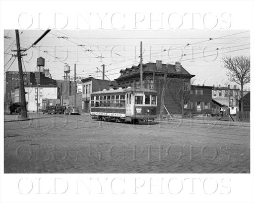 Trolley 1662 on Broadway & Vernon Blvd Astoria 1938 Old Vintage Photos and Images